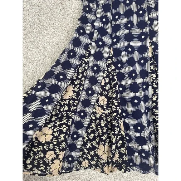 Anthropologie Maeve Indiga Swing Dress Size M Adjustable Back Strings Lined - Picture 3 of 9